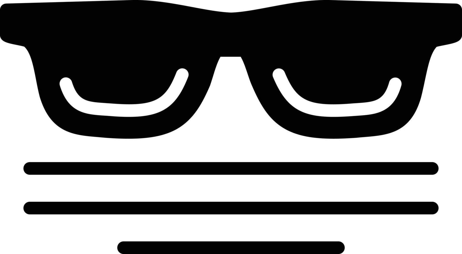 Sunglasses Glyph Icon vector