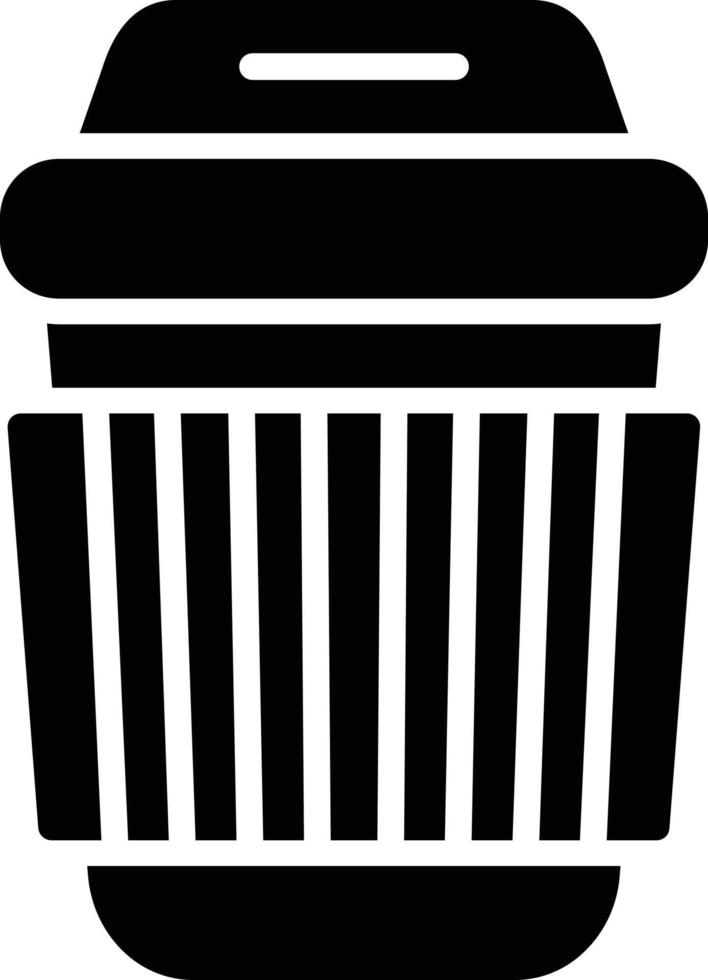 Paper Cup Glyph Icon vector