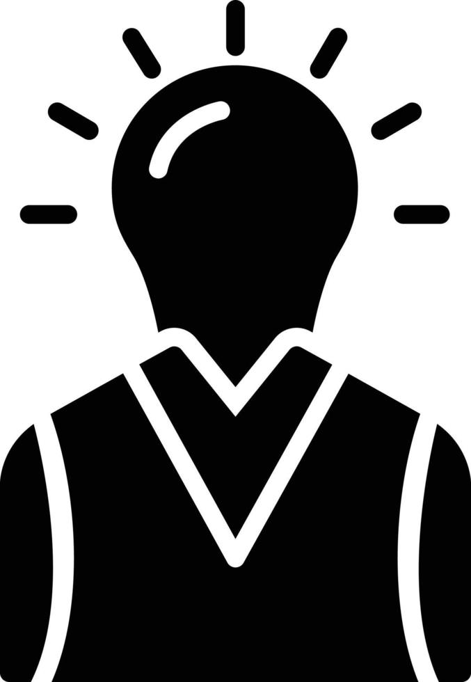 Think Glyph Icon vector