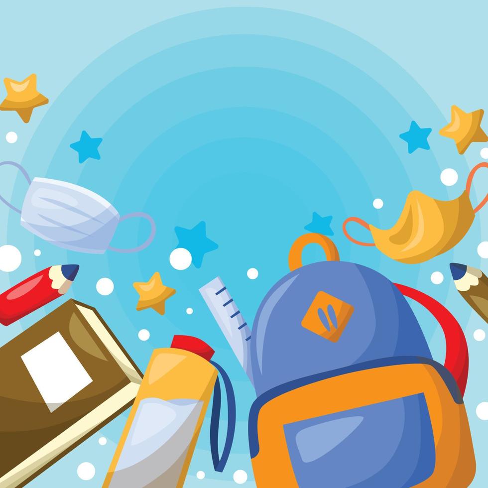 Back To School New Normal Background vector