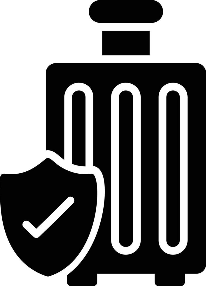 Baggage Insurance Glyph Icon vector