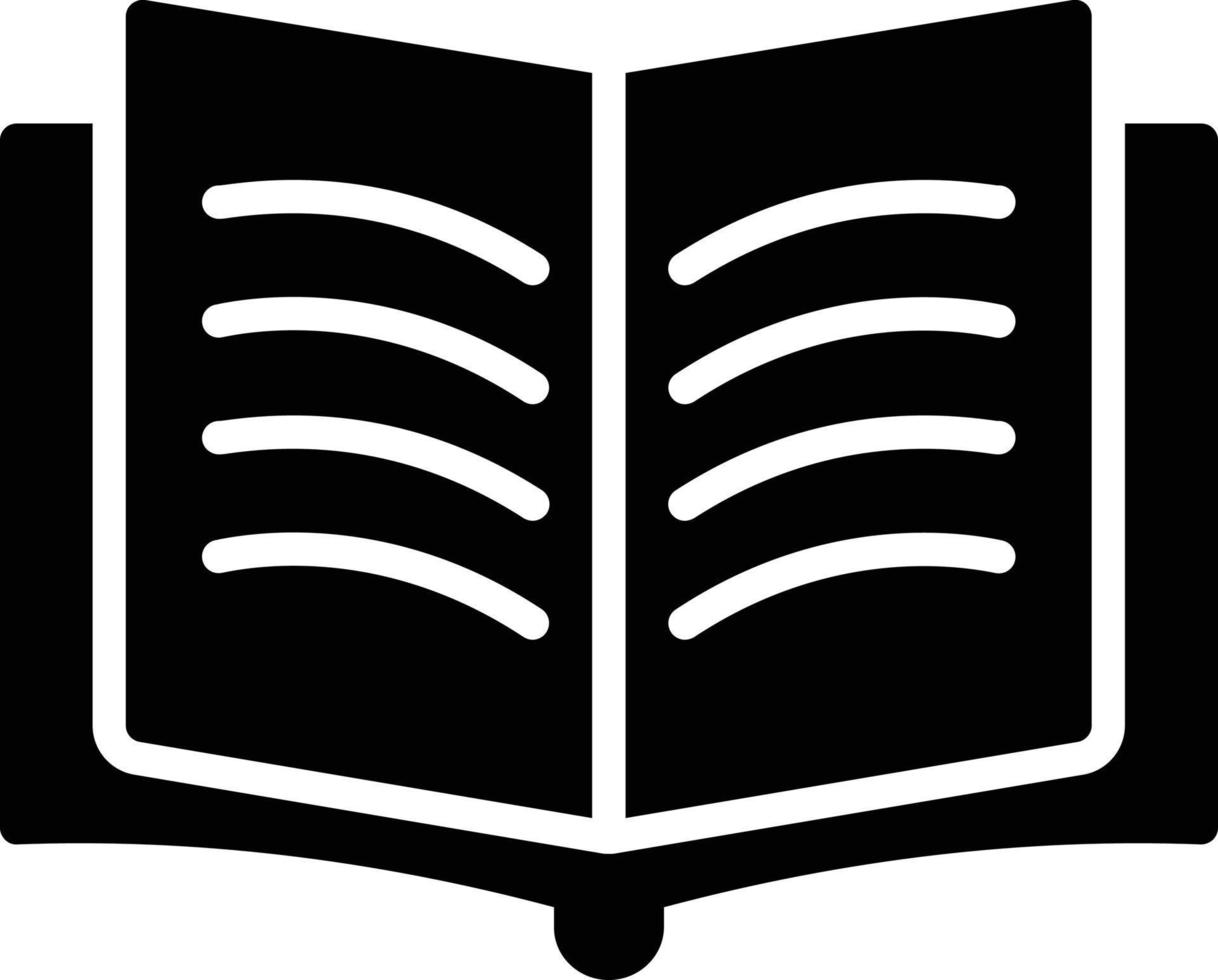 icono de glifo de libro vector