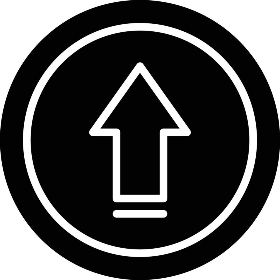 Up Arrow Glyph Icon vector
