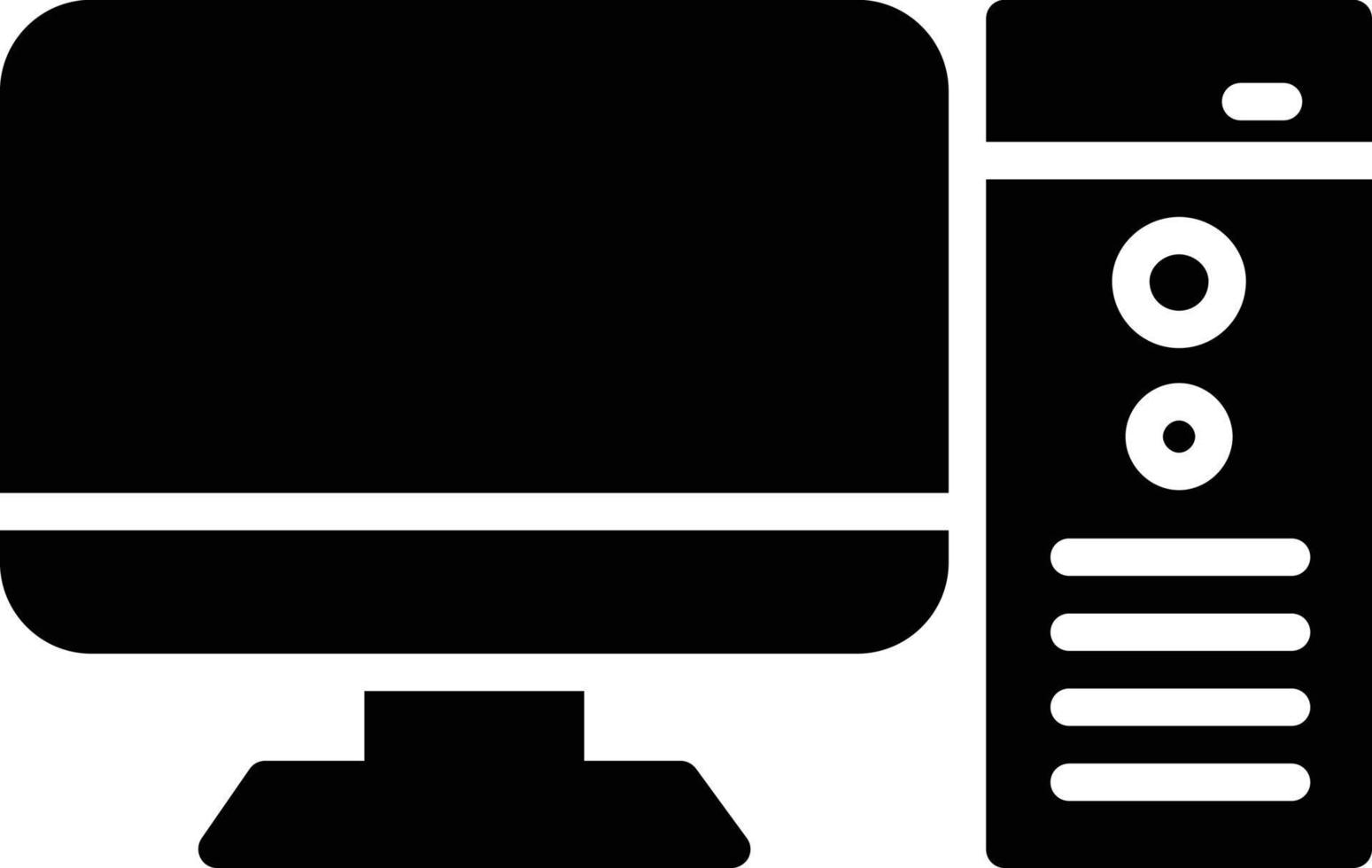 Computer Glyph Icon vector