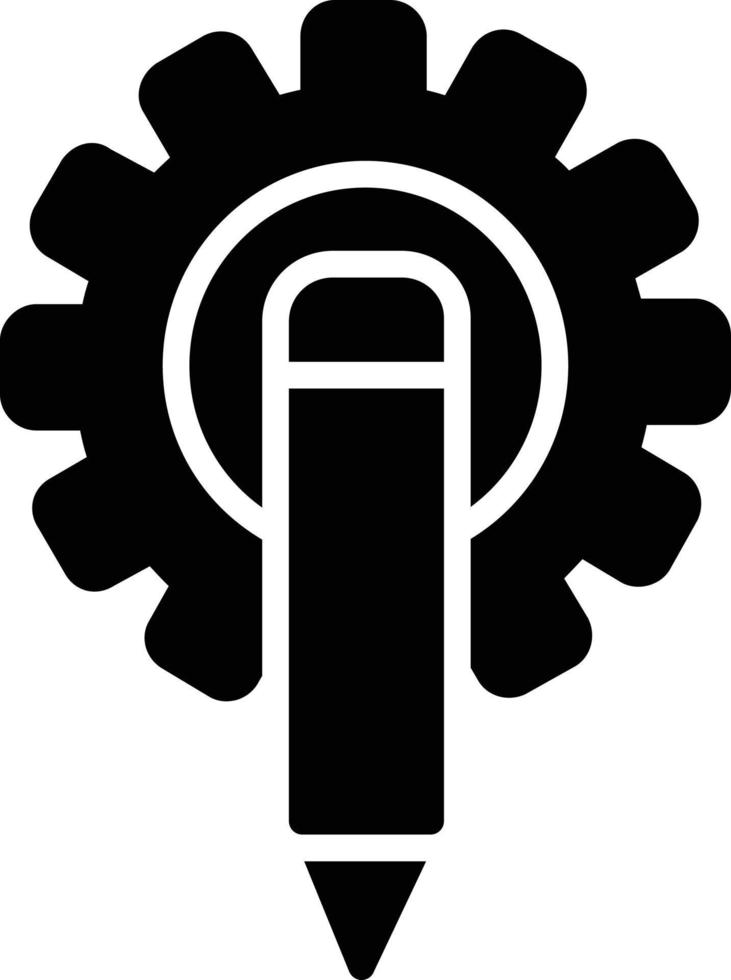 Design Process Glyph Icon vector
