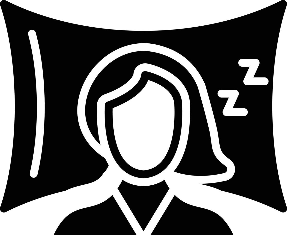 Sleeping Glyph Icon vector
