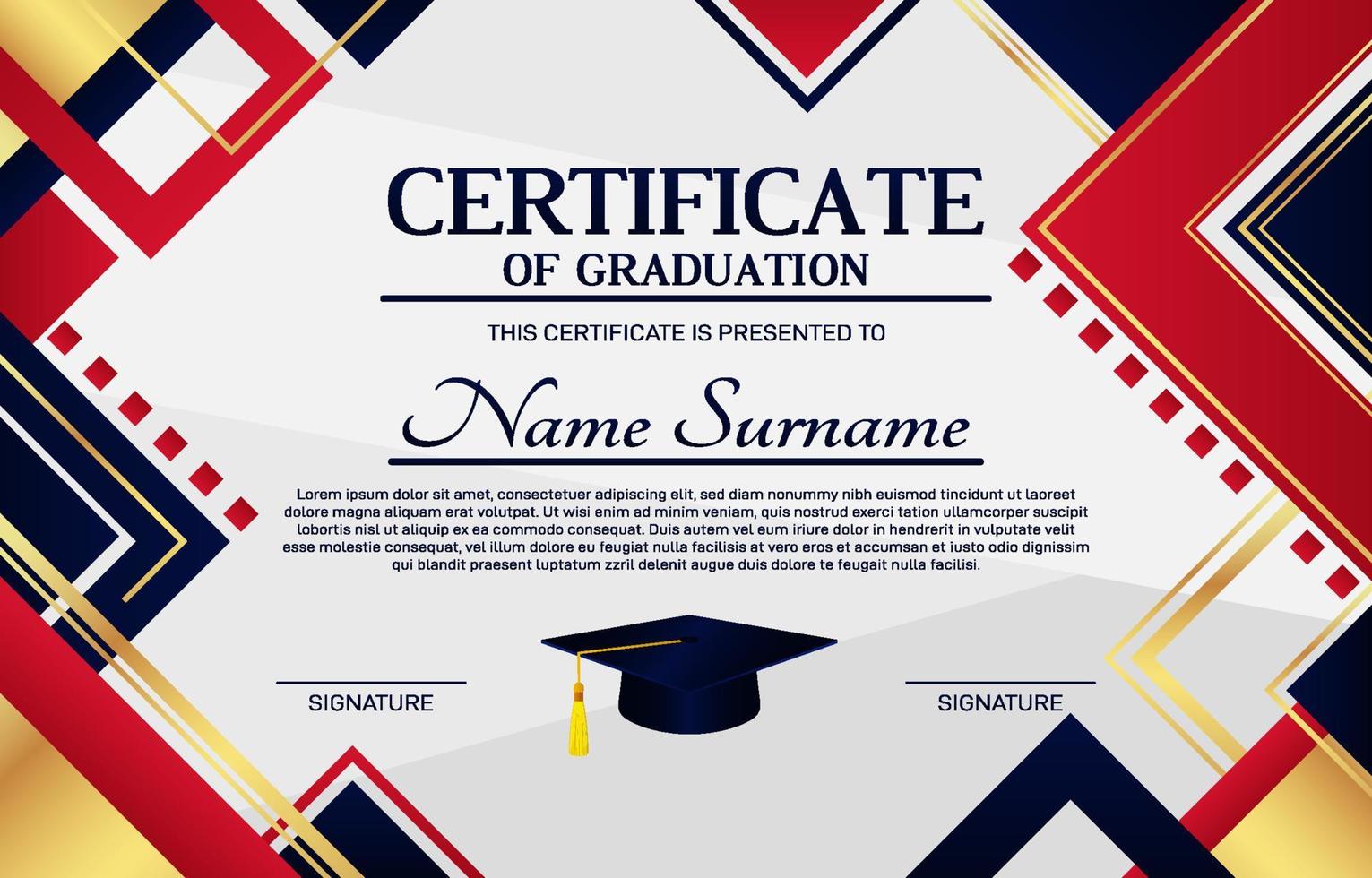 Graduation Certificate Background vector