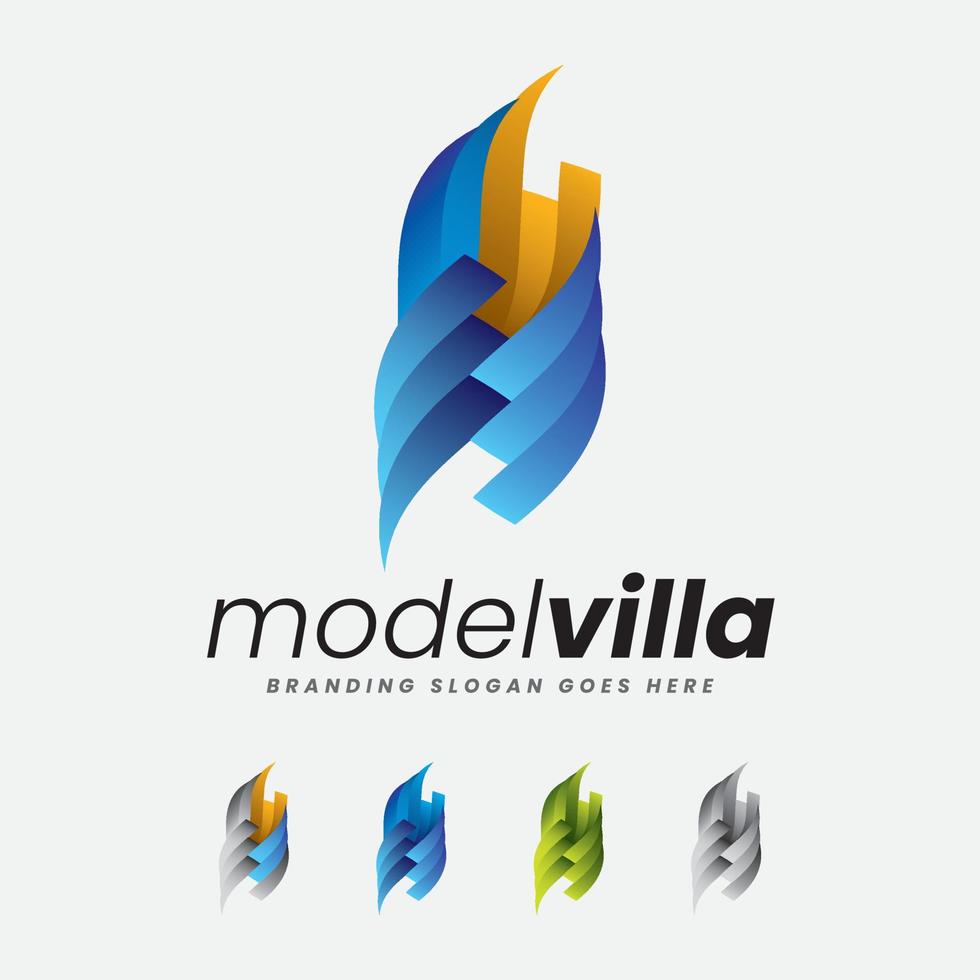 Housing Model Architectural Villa Logo vector