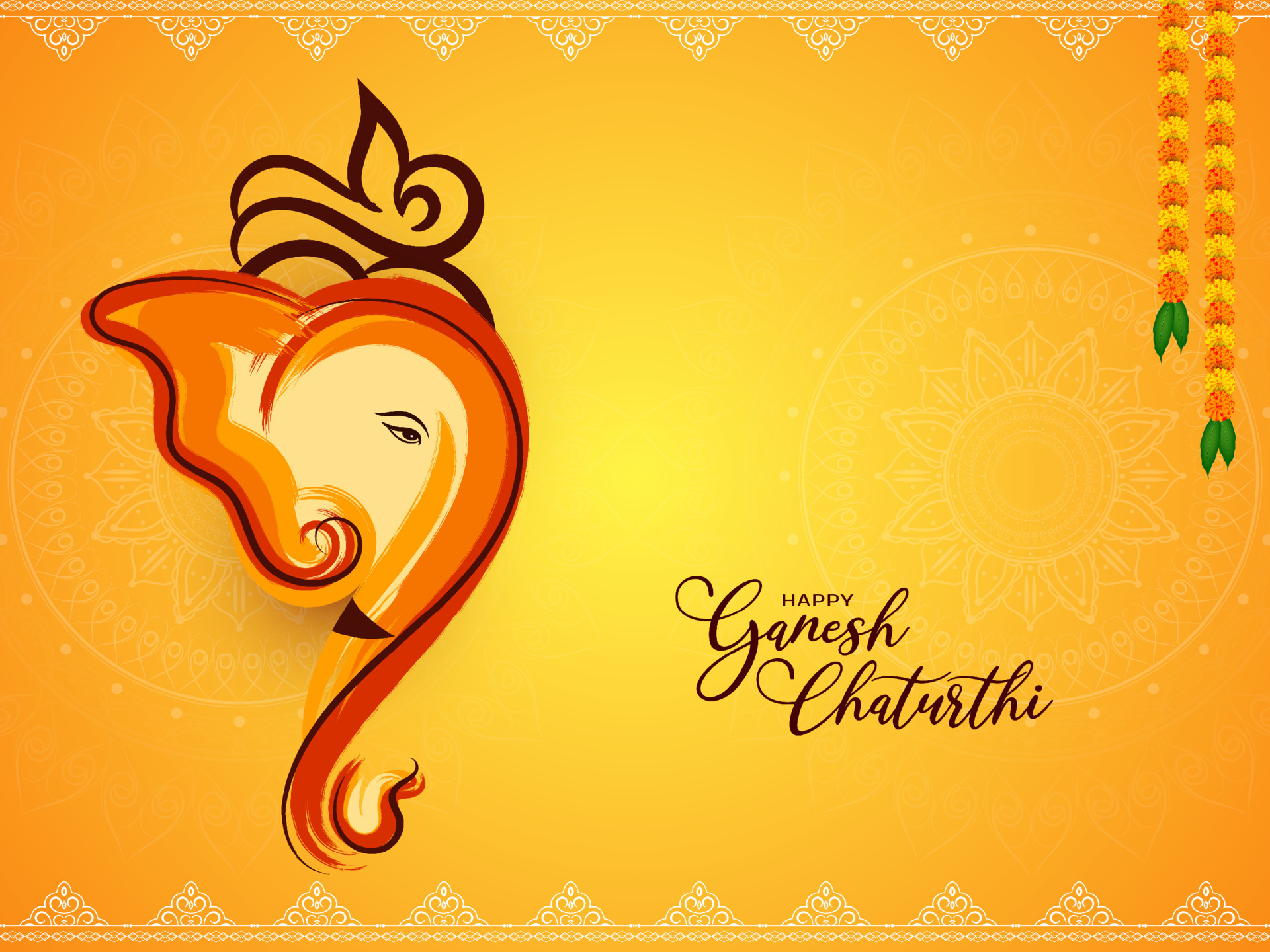 Happy Ganesh Chaturthi festival religious greeting background 11160850  Vector Art at Vecteezy
