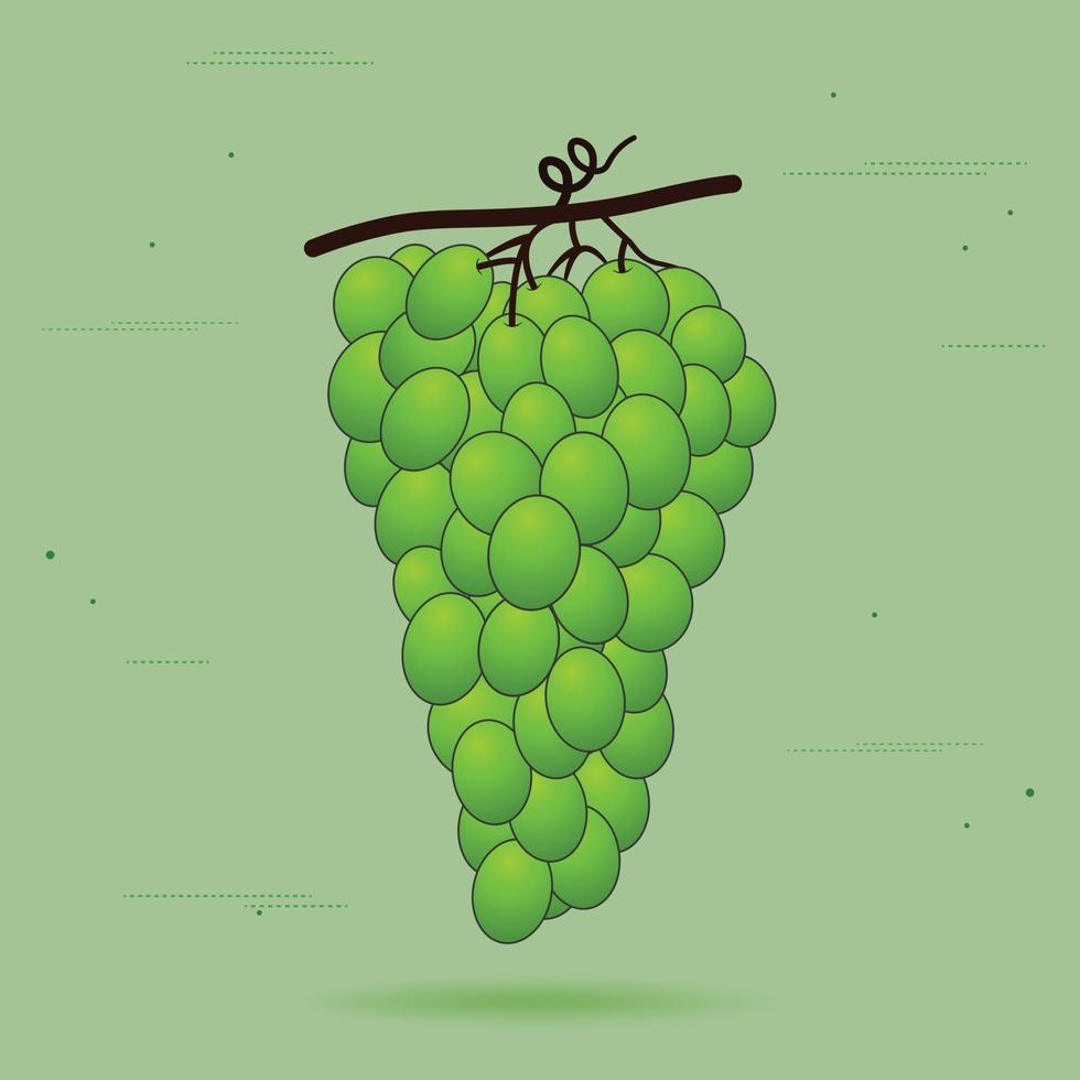Green Grapes Viticulture Icon vector