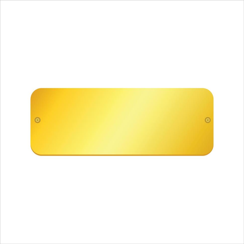Gold Coated Name Plate vector