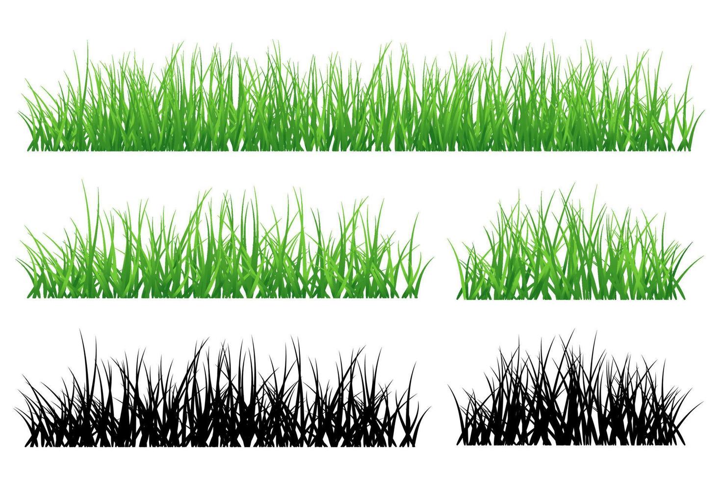 grass elements. green grass vector