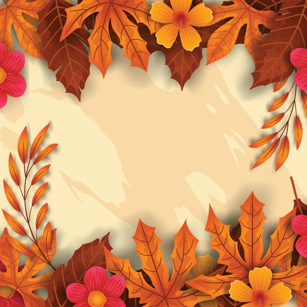 Autumn Fall Floral Background vector