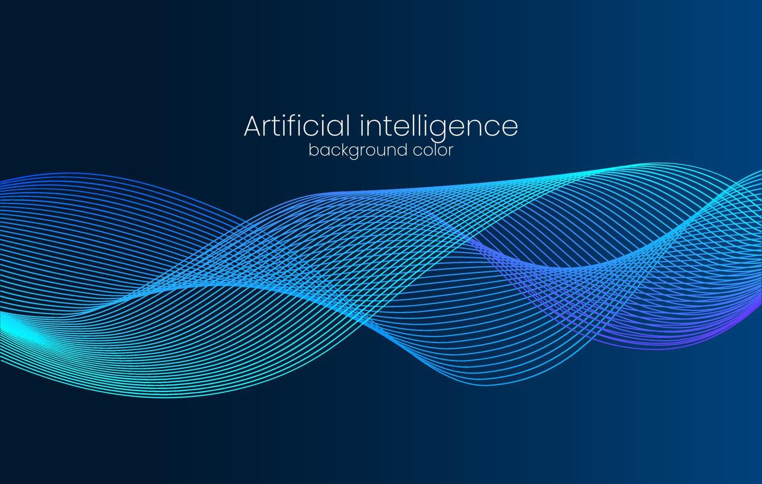 Ai wave background color vector