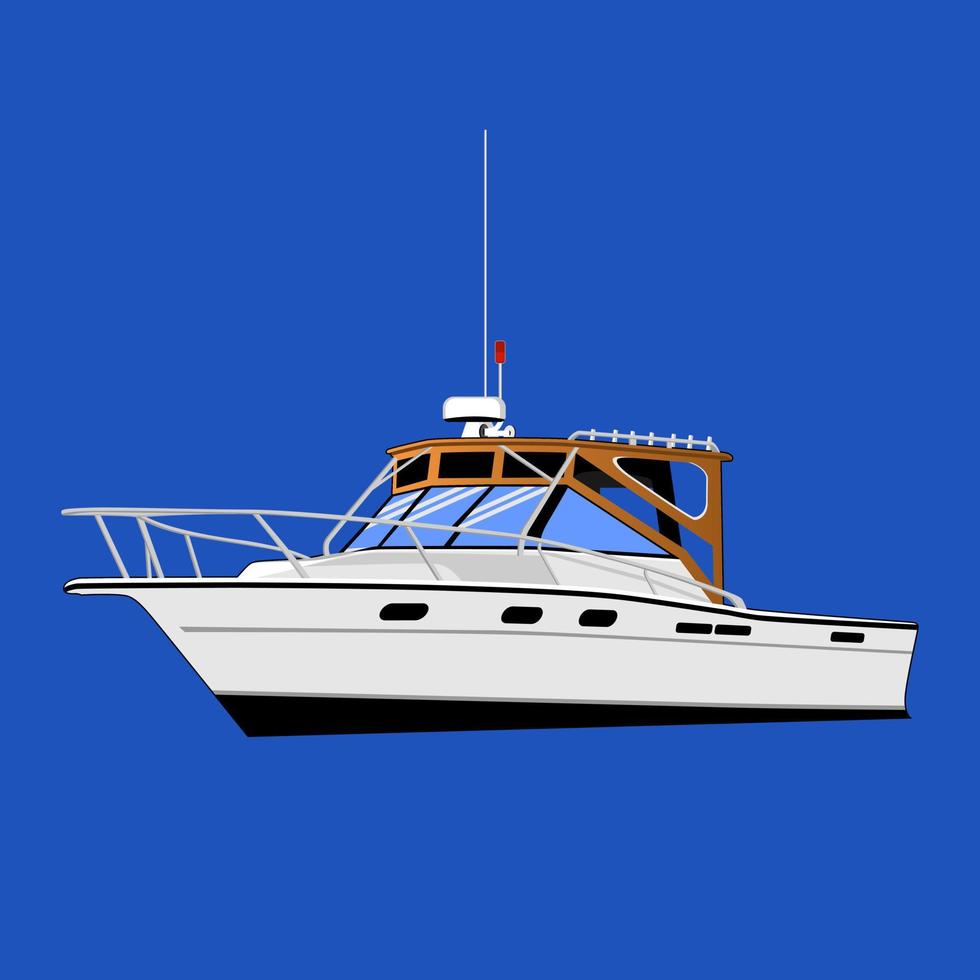 speed boats yatch small vector