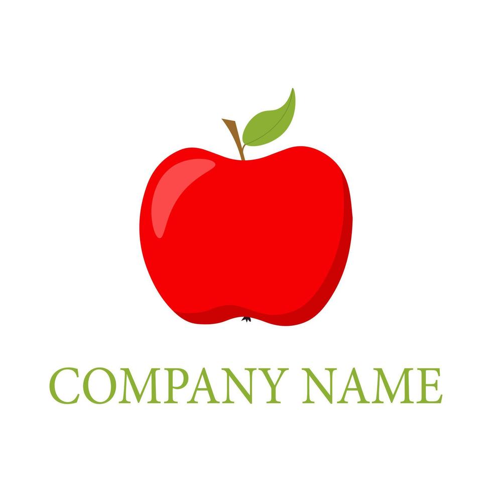 Apple logo template. Vector illustration