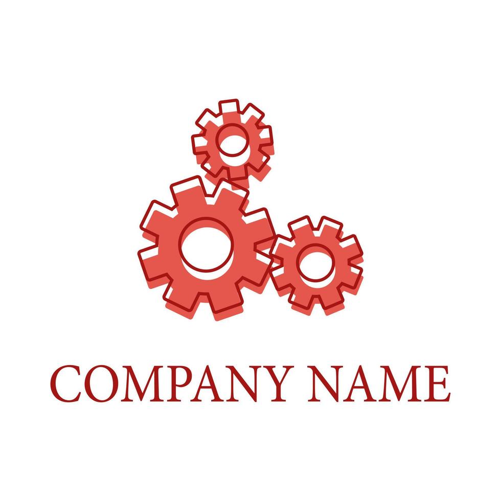 Gear  logo design. Vector illustration