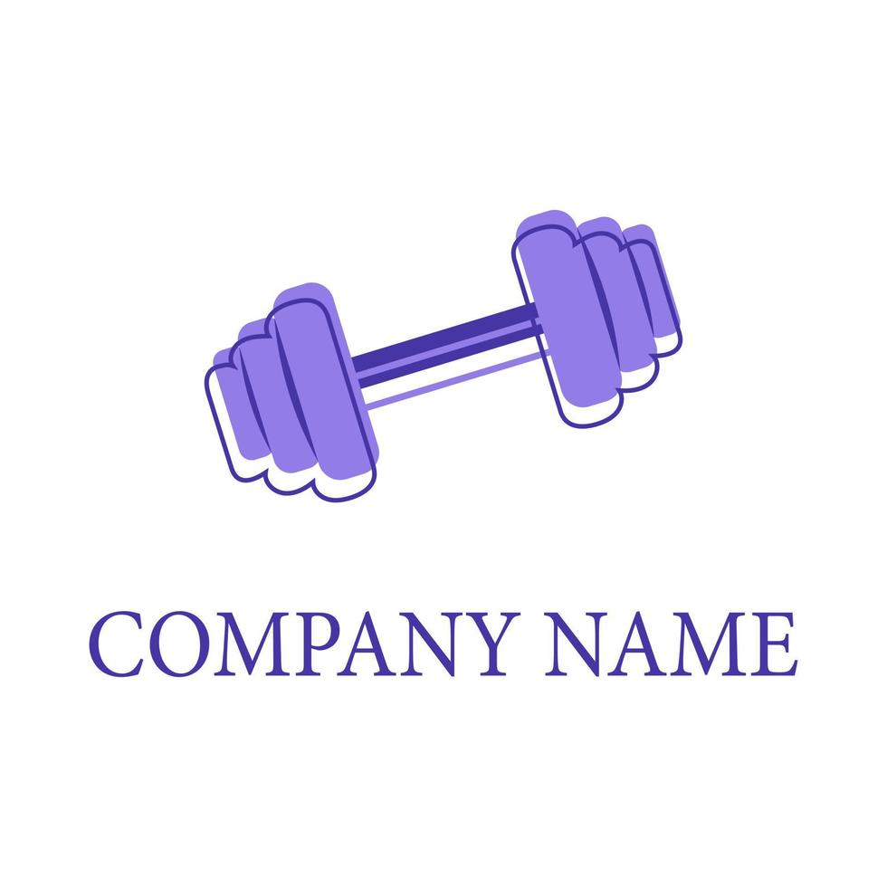 Dumbbell logo Design. Vector illustration