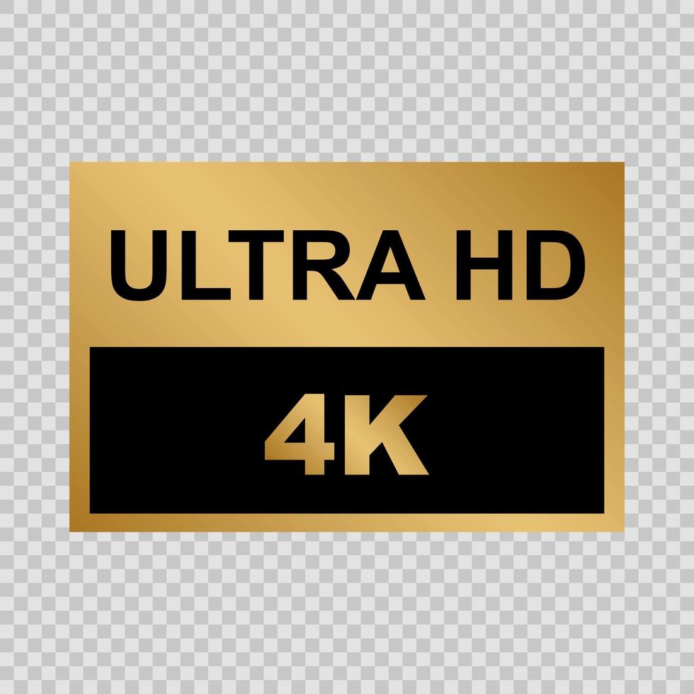 Ultra HD label vector