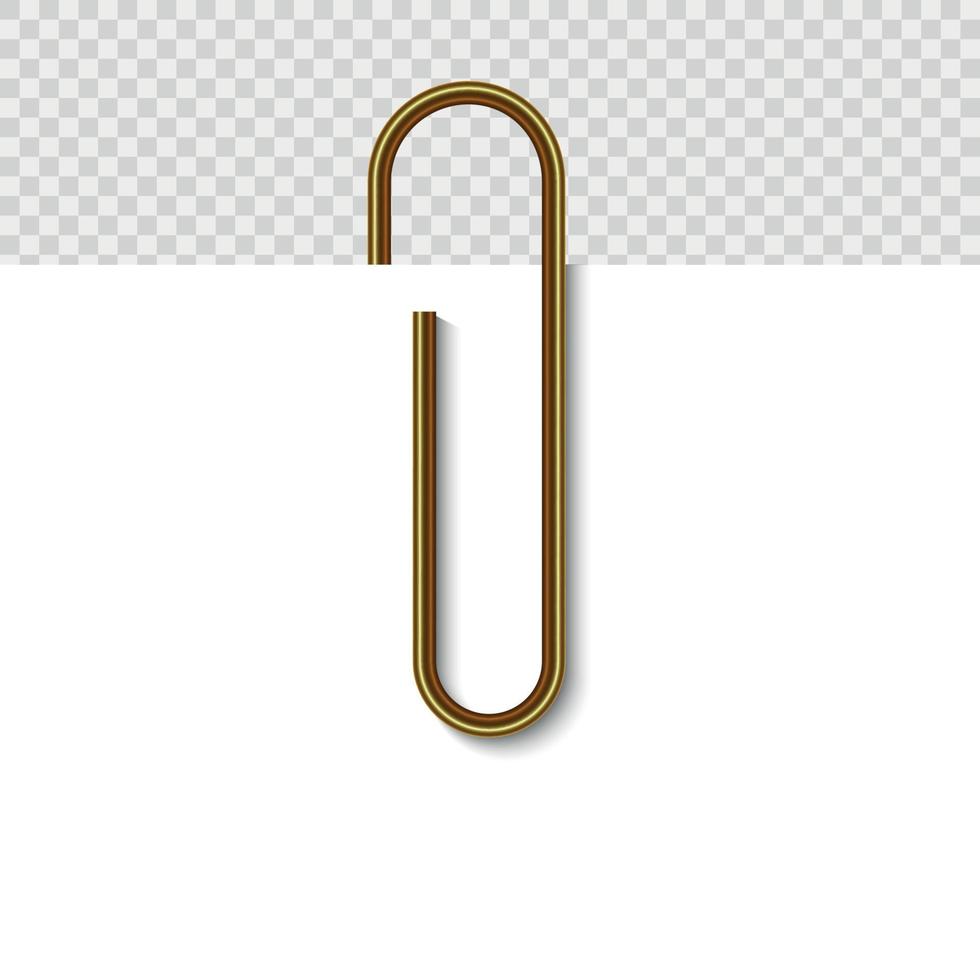 Paper clip on paper vector