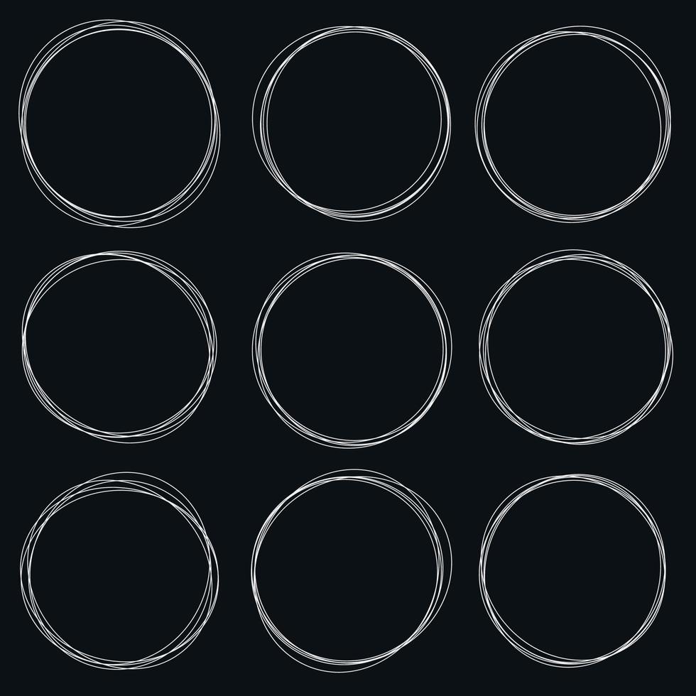 sketched circles vector illustration