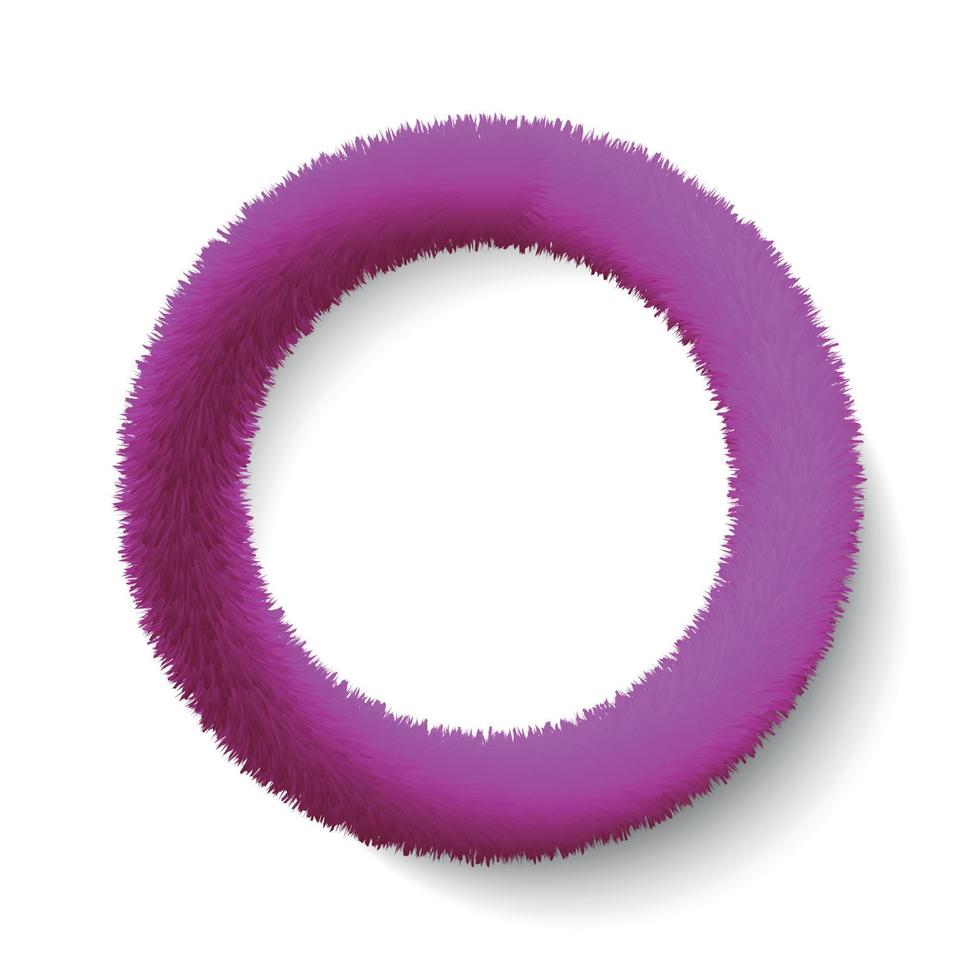 Fluffy  Hair ring . Vector