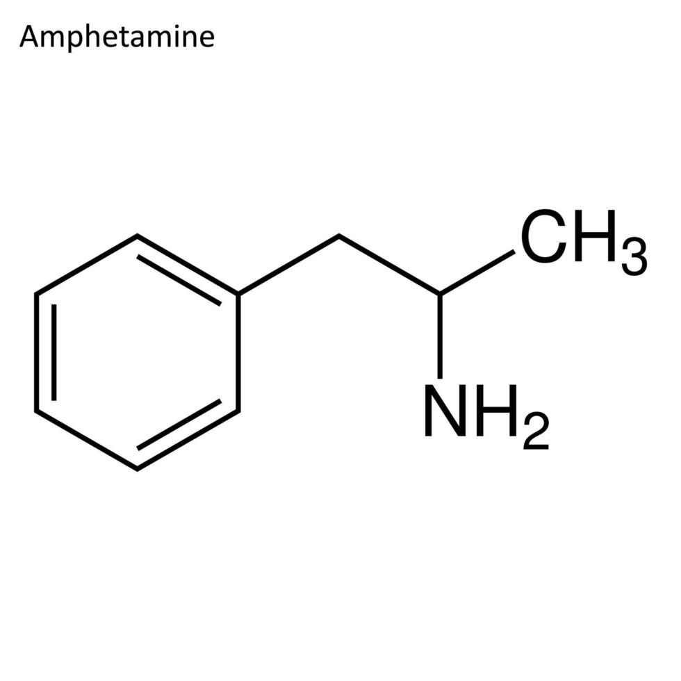 Skeletal formula of Amphetamine vector