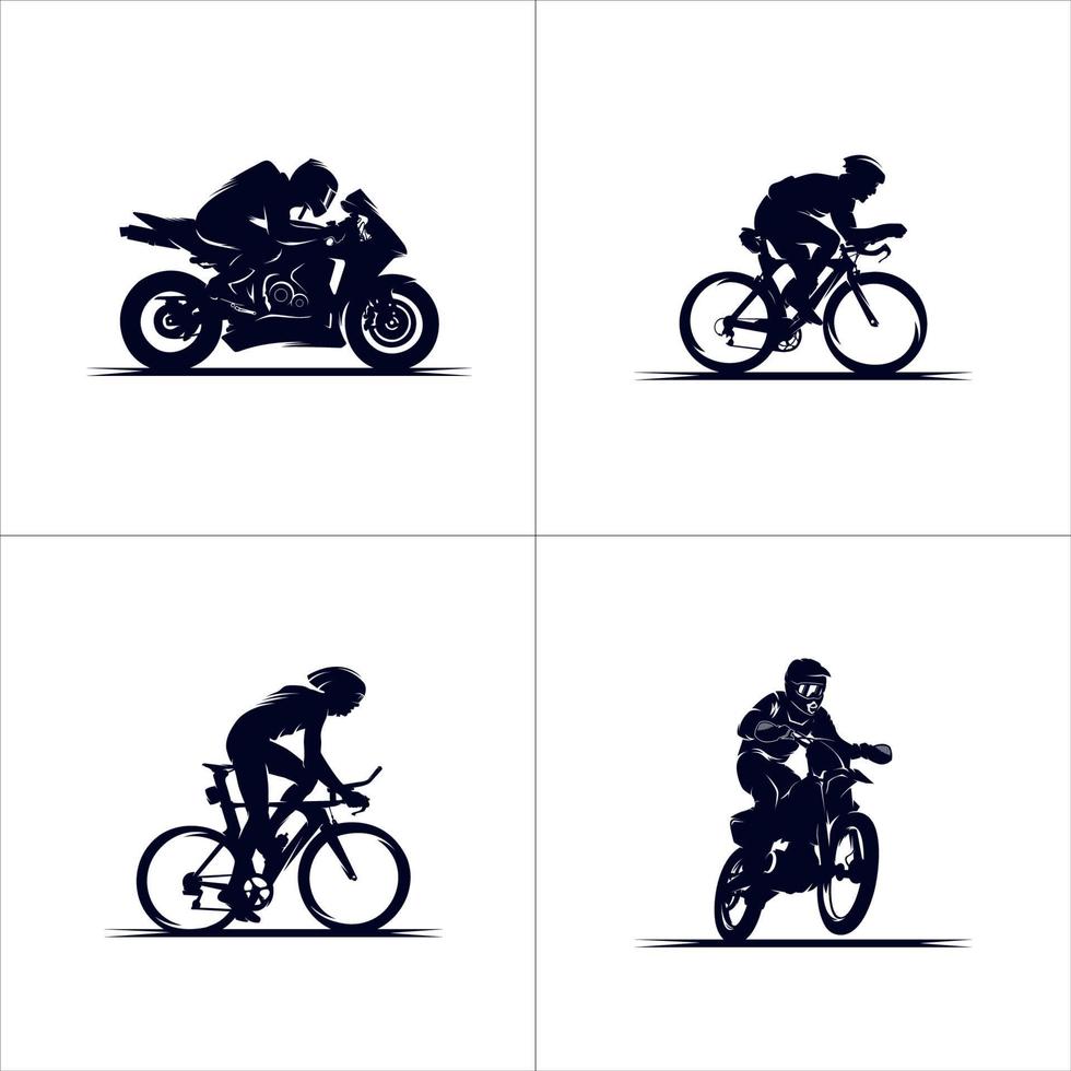 set of sport logo design vector