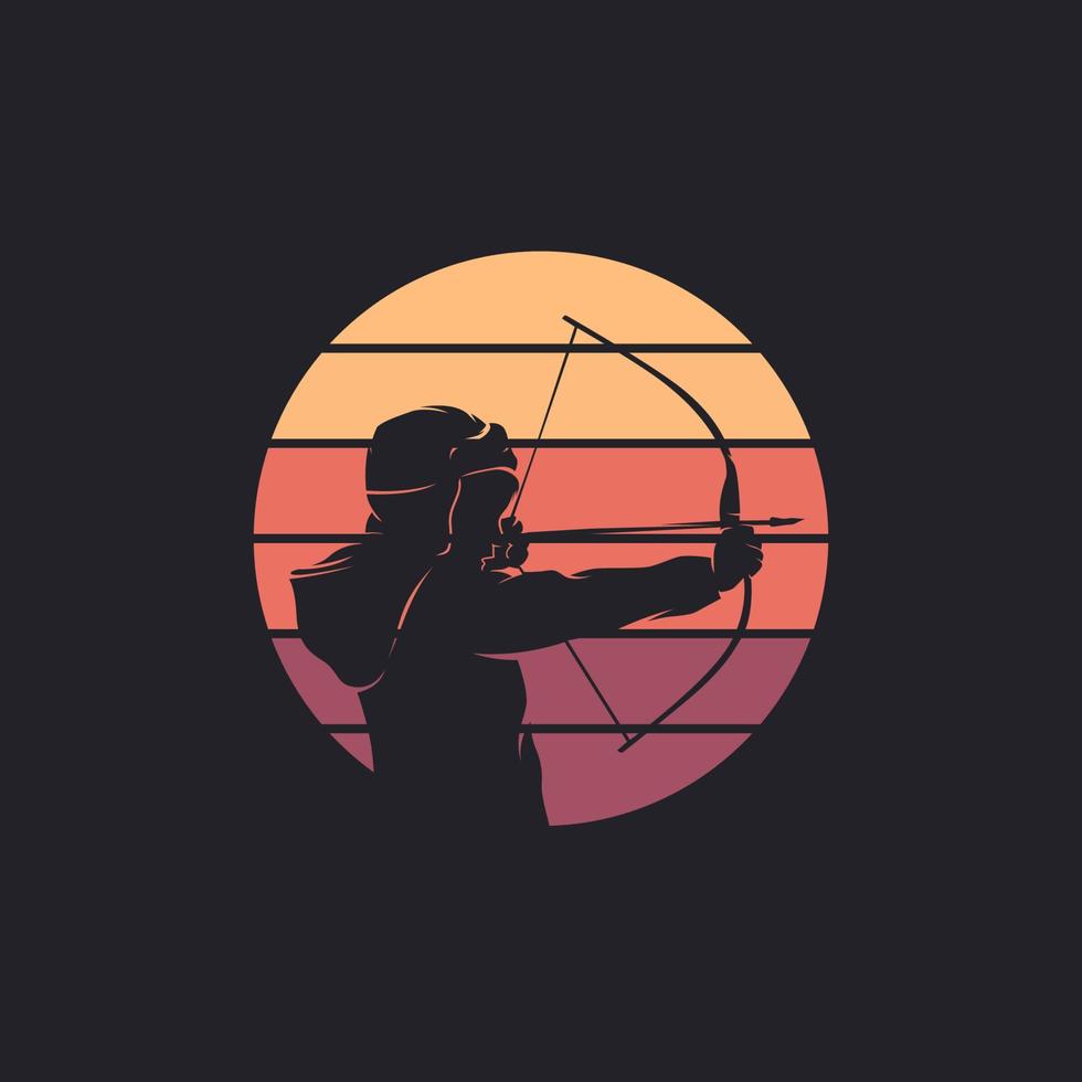 Archer Logo Template Design Vector, Emblem, Design Concept, Creative Symbol, Icon vector