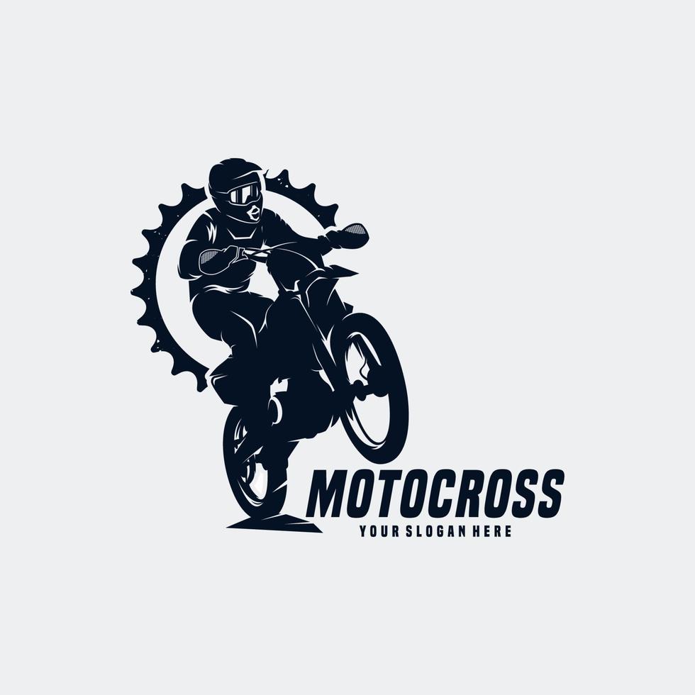 Extreme motocross sport logo design template vector