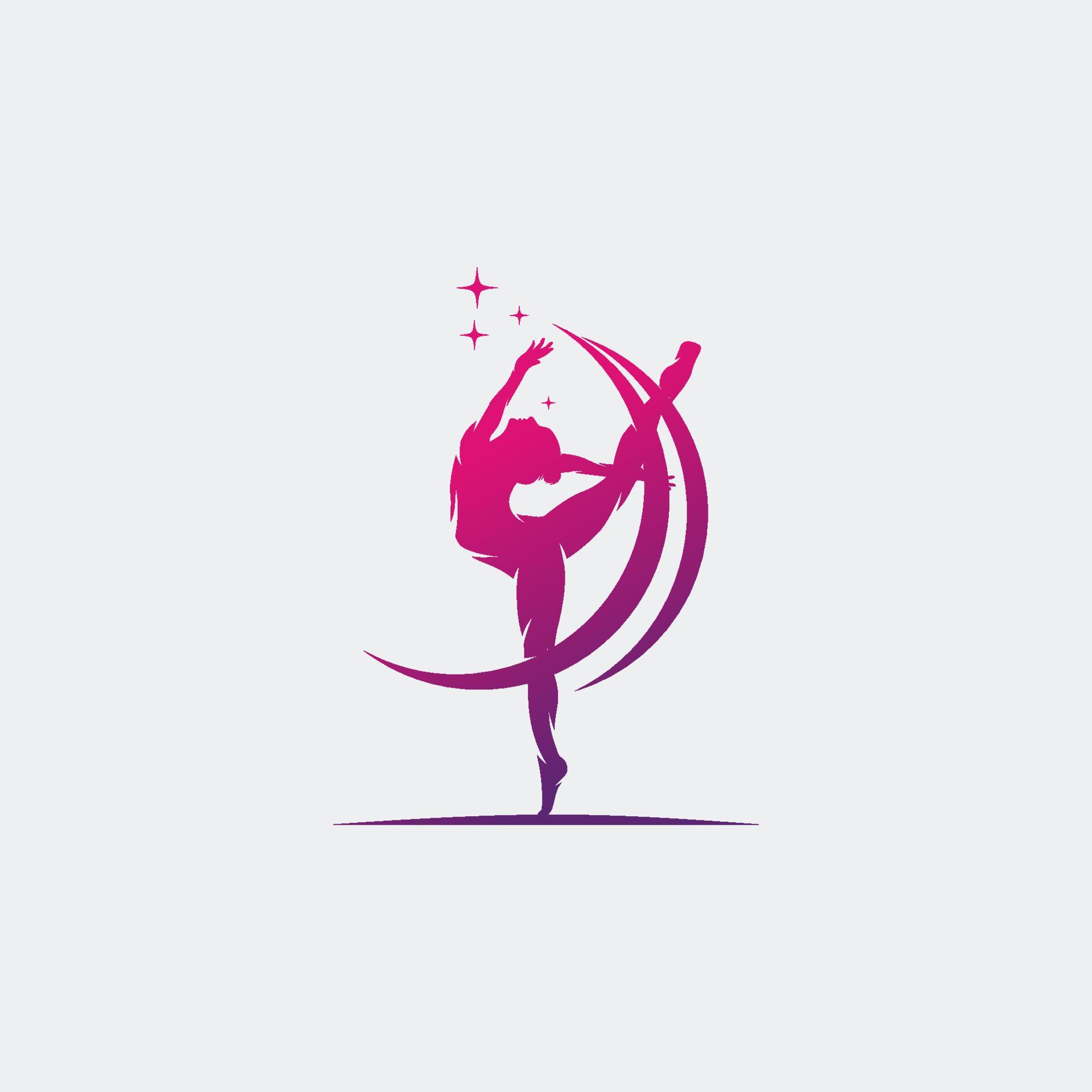 Young gymnast woman dance with ribbon logo 11161672 Vector Art at Vecteezy