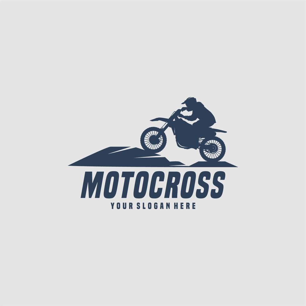 Extreme motocross sport logo design template vector