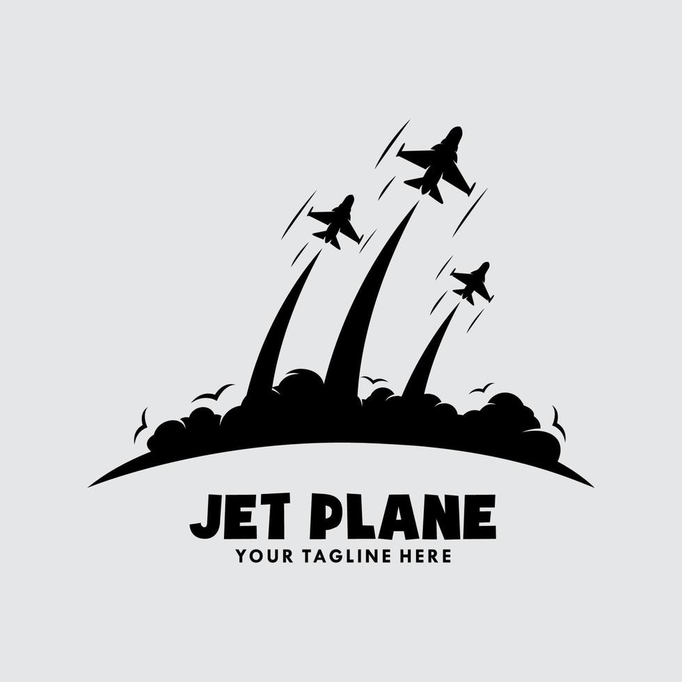 Jet plane logo vector icon illustration