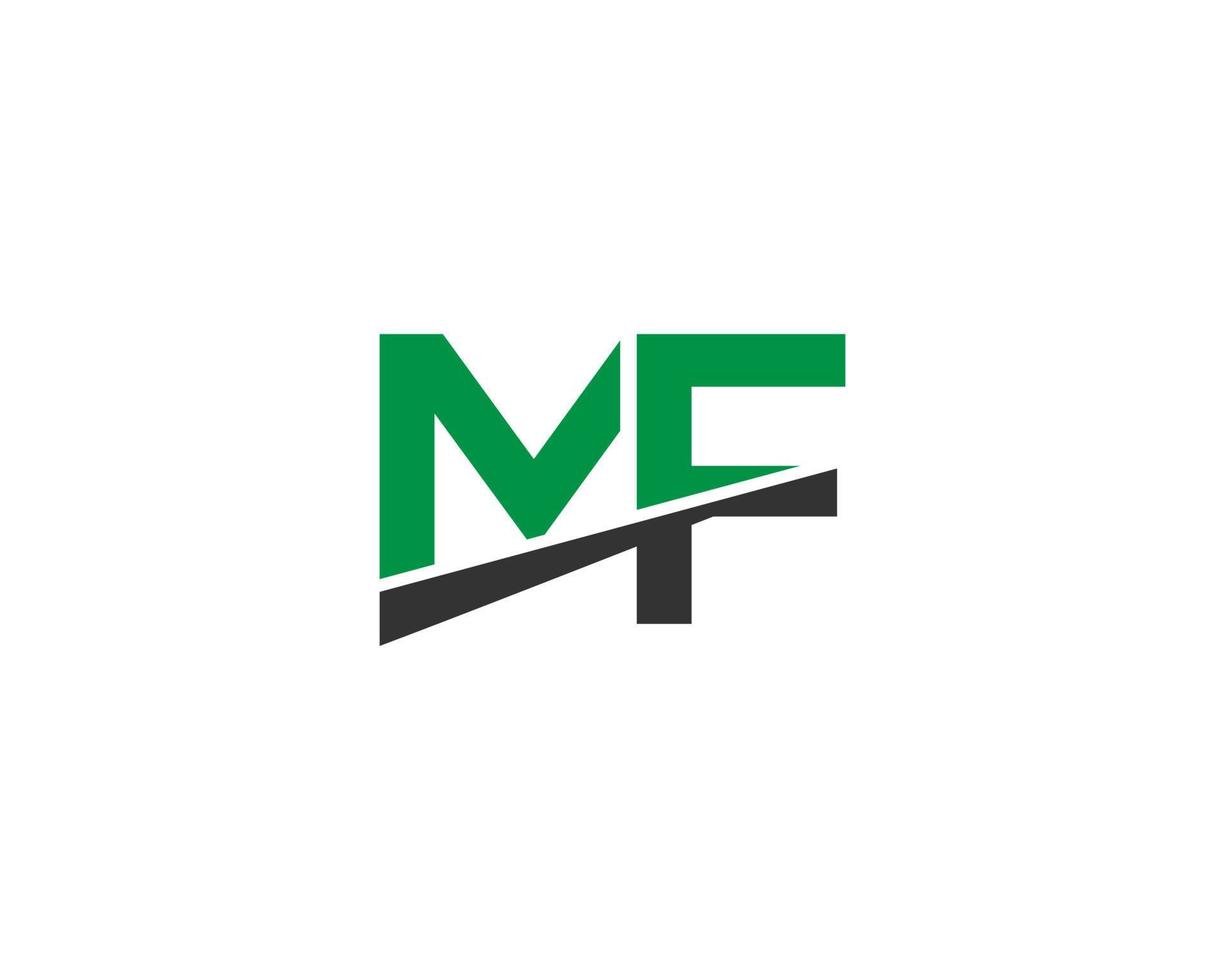 Trendy Design MF Flat Letter Logo Icon Modern Vector Concept illustration.
