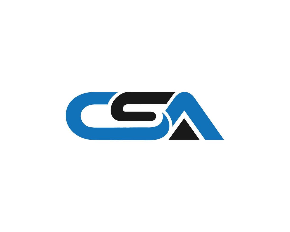 Letter CSA Creative Trendy Logo Icon Design Vector Symbol illustration.