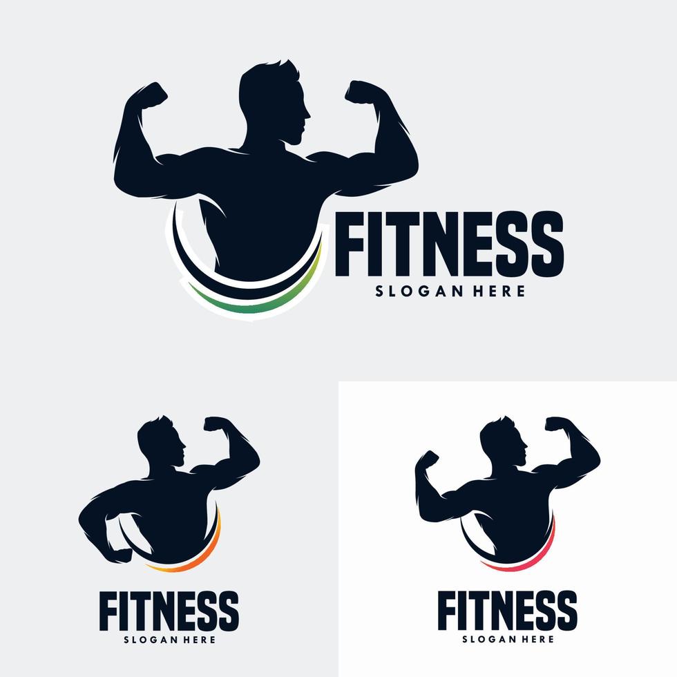 Fitness Gym logo design template vector