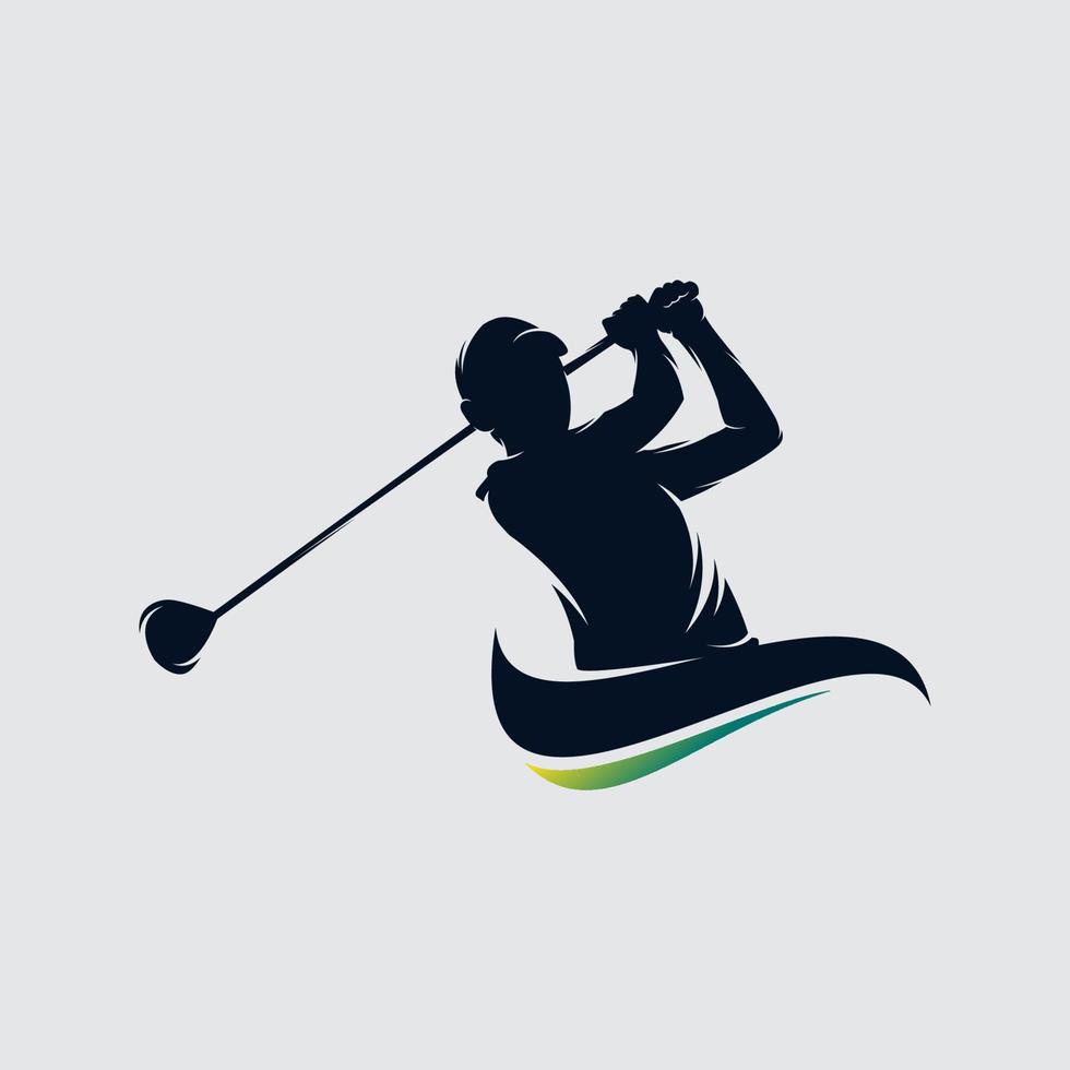 Man swinging golf , Golf players club, logo, symbol, icon, graphic, vector. vector