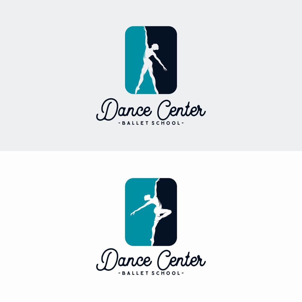 logotipo para un estudio de ballet o danza vector