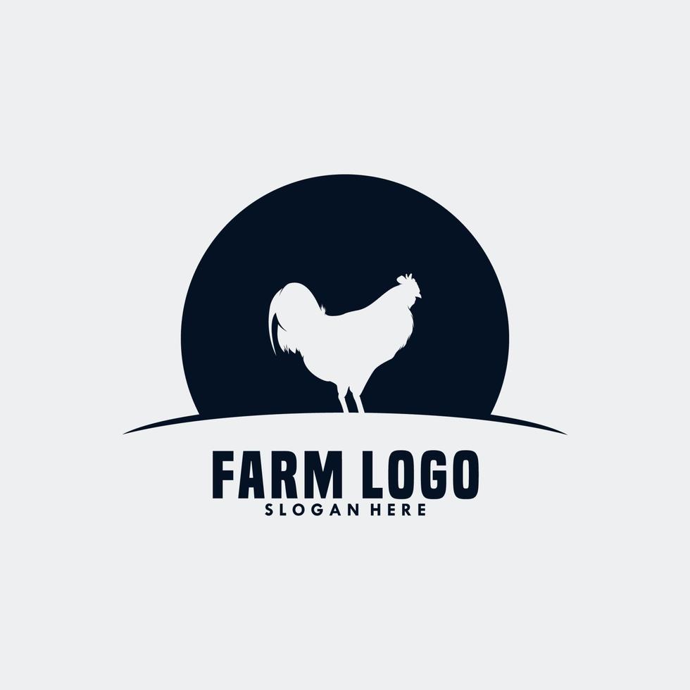 rooster farm logo vector illustration