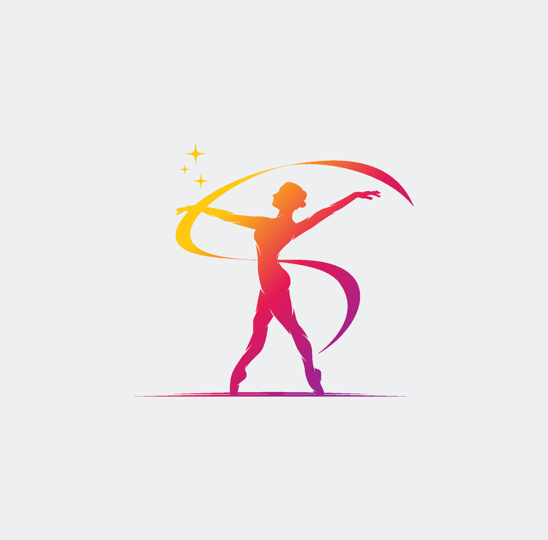 Young gymnast woman dance with ribbon logo 11162028 Vector Art at Vecteezy