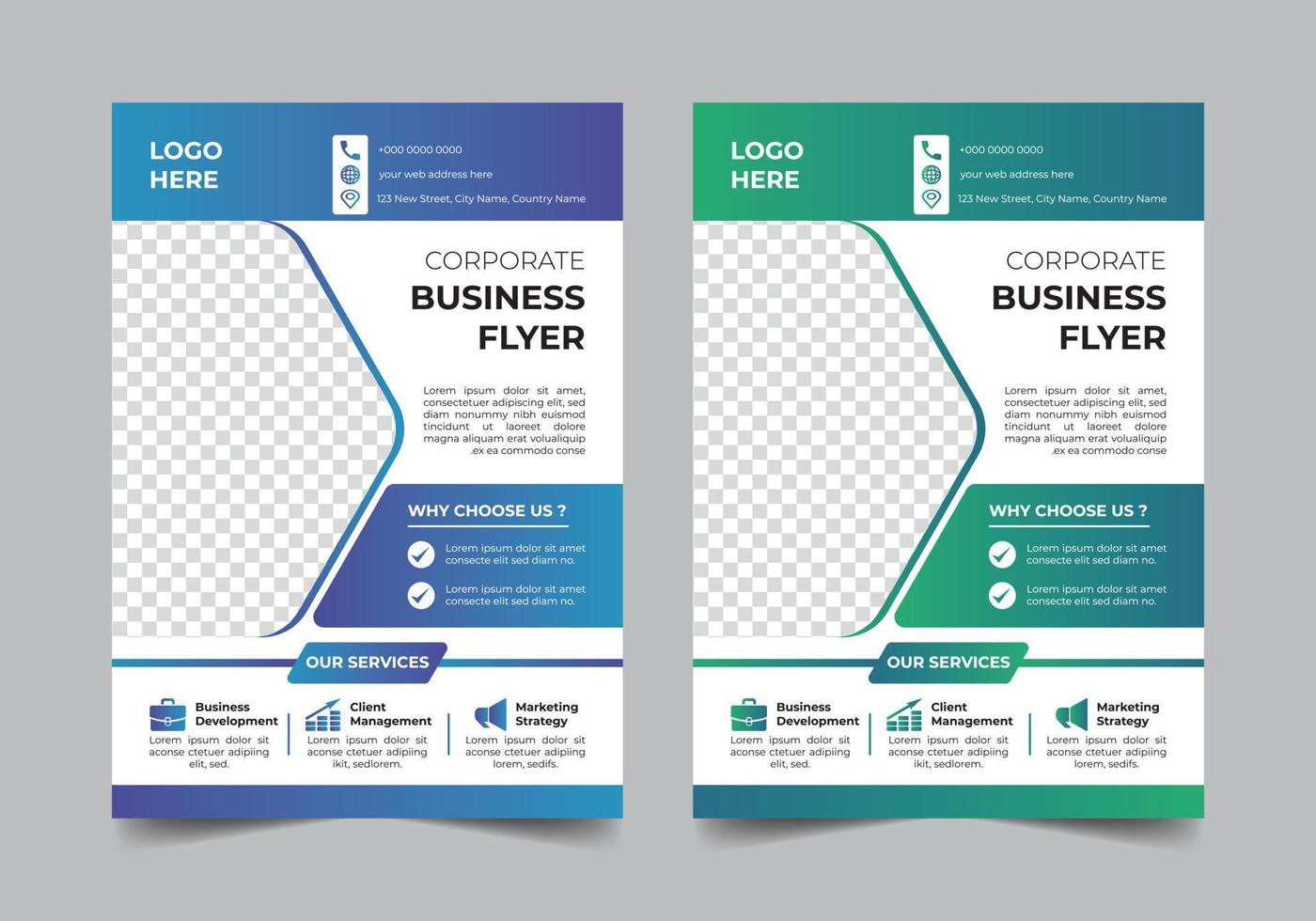 Corporate business flyer template design vector