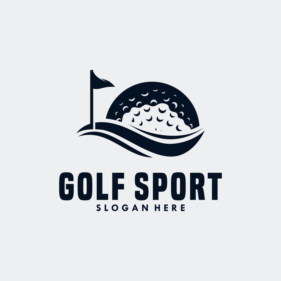 golf sport logo template design vector