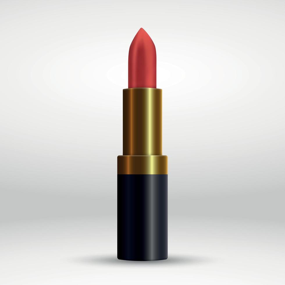 lápiz labial rojo aislado. vector