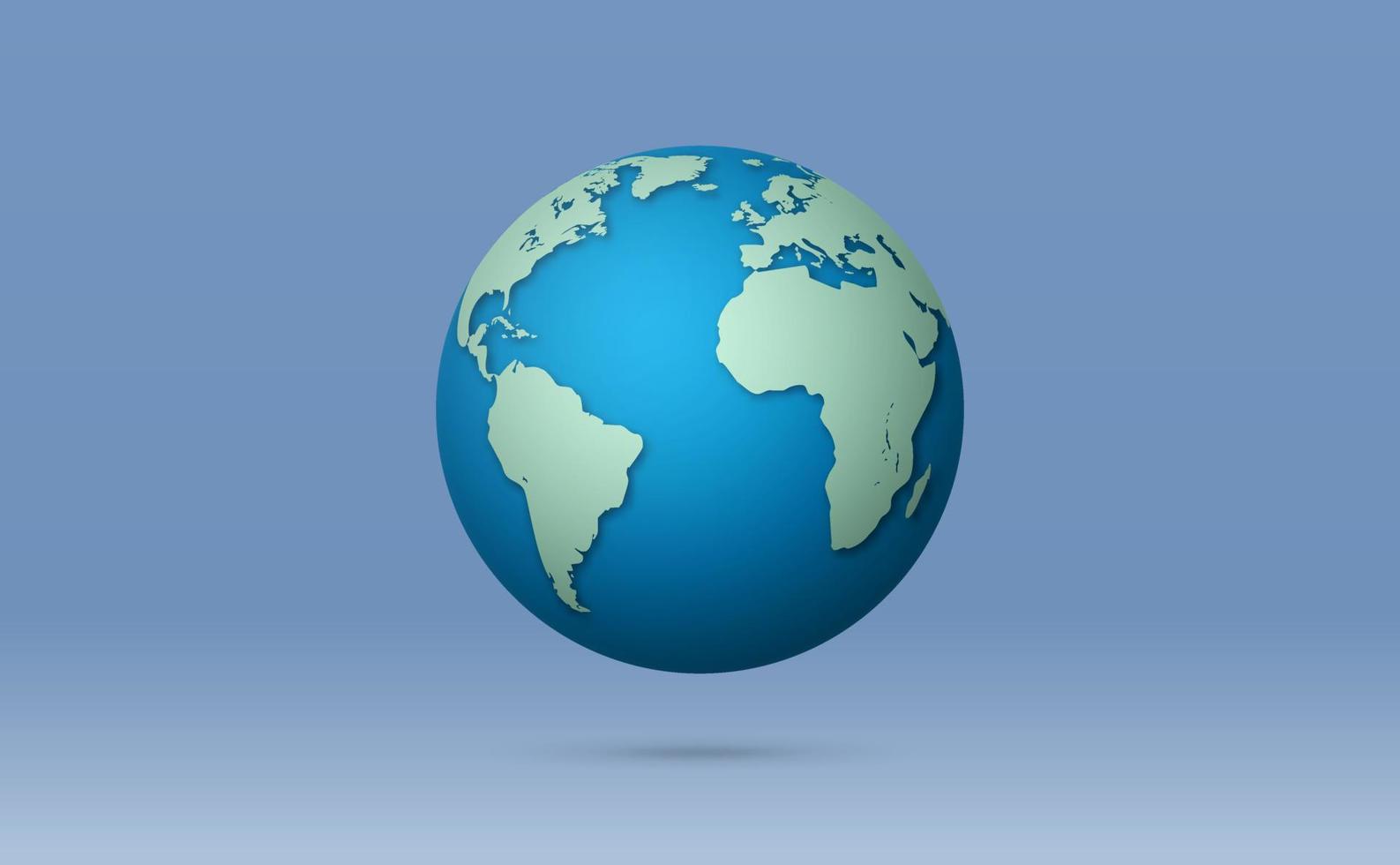 Planet earth worldwide map. Vector illustration. Eps10