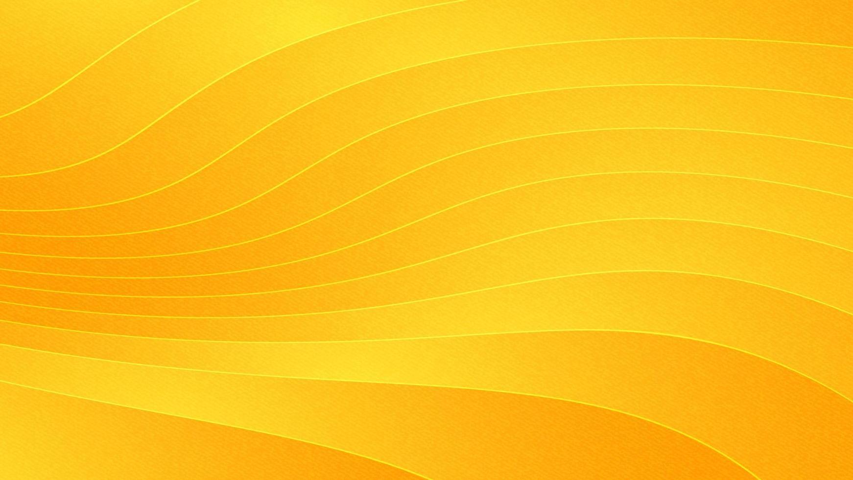 fondo amarillo diseño de curva de línea de arte de papel abstracto. ilustración vectorial eps10 vector