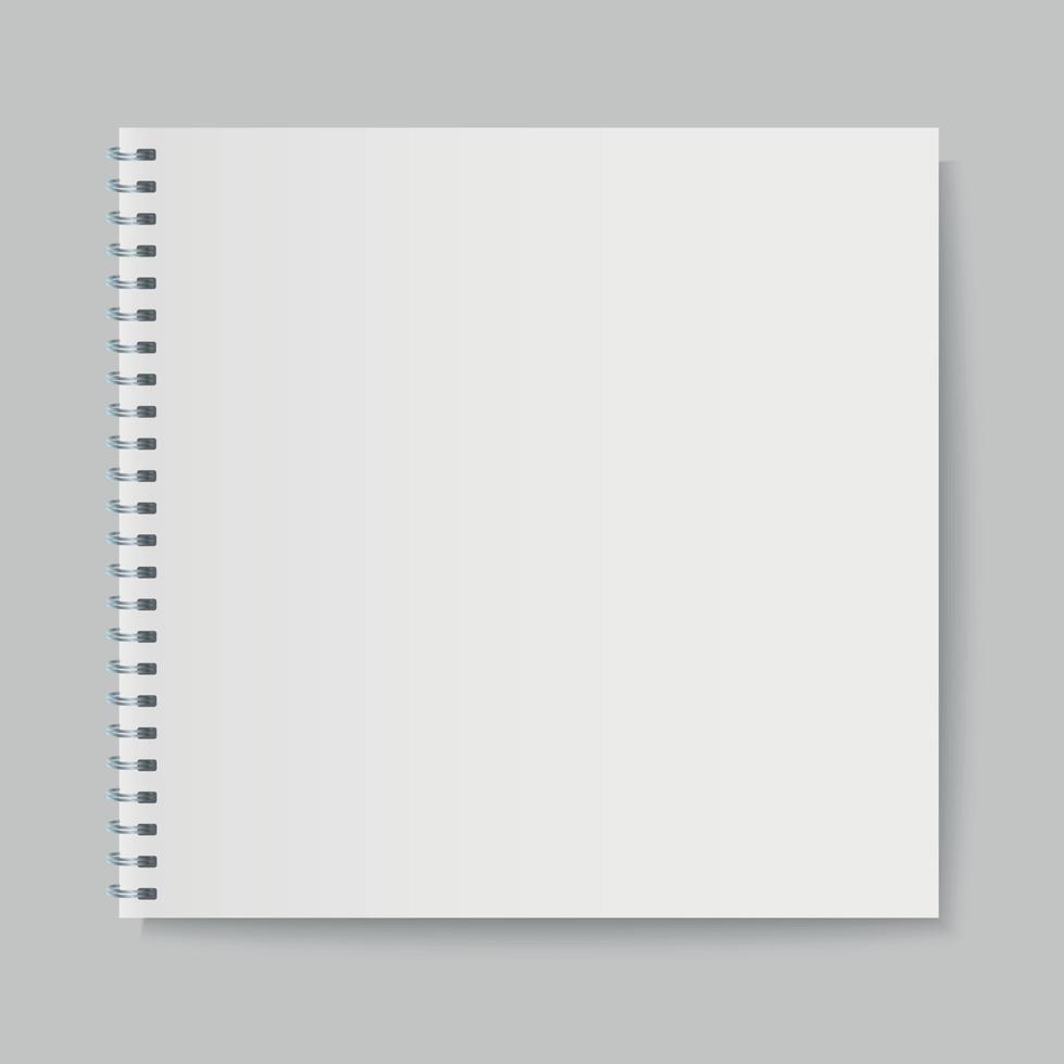notebook mockup vector illustration
