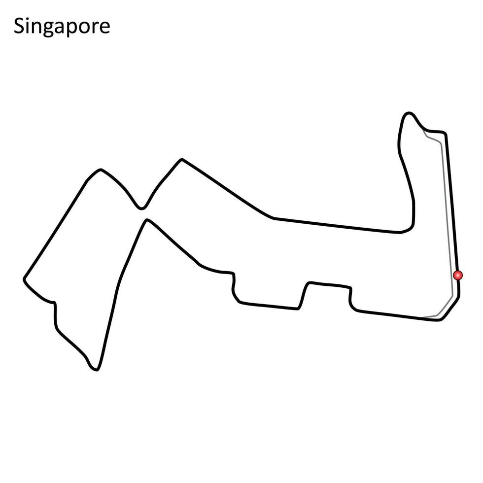 Marina Bay Street Circuit vector