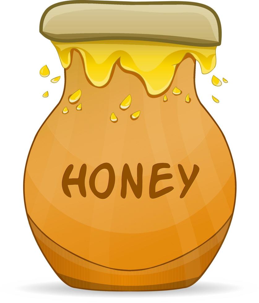 illustration of honey in honey pot vector