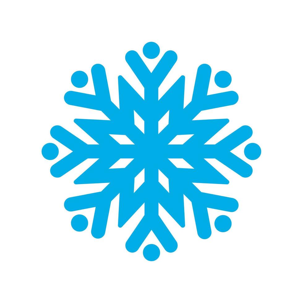 SNOWFLAKE WINTER ICON FOR DESIGN GRAPHIC vector