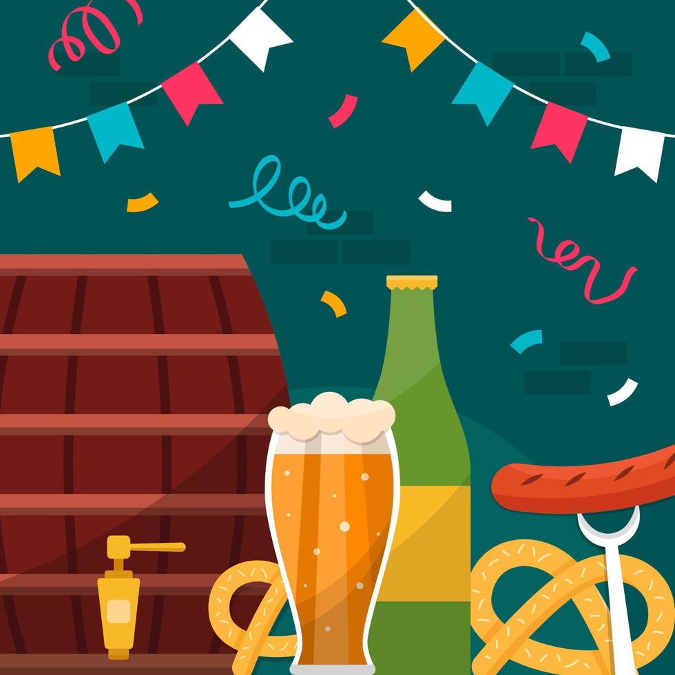 Oktoberfest Festival Celebration Day Background vector